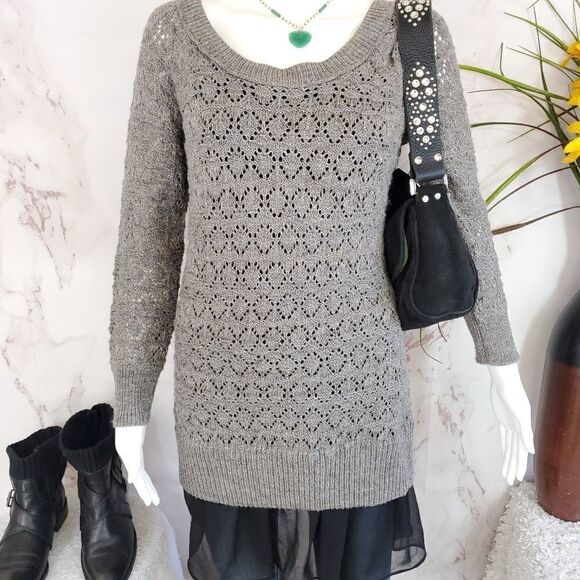 American Eagle Outfitters layered sweater tunic - Picture 1 of 7